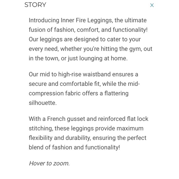 Inner Fire Cropped Leggings - Size 8 - Sacred Elephant - Picture 6 of 9